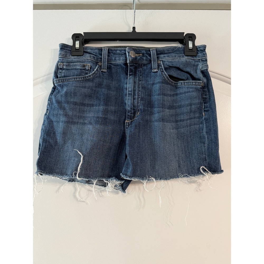 Joe's Jeans Denim Shorts 27 Blue High Rise Frayed Cutoff